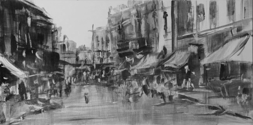 Orchard Street, drawing by Anne Kullaf